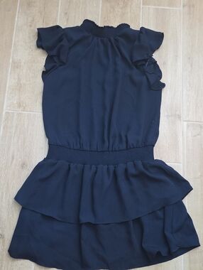 1. State Navy Ruffle Sleeve Mini Dress